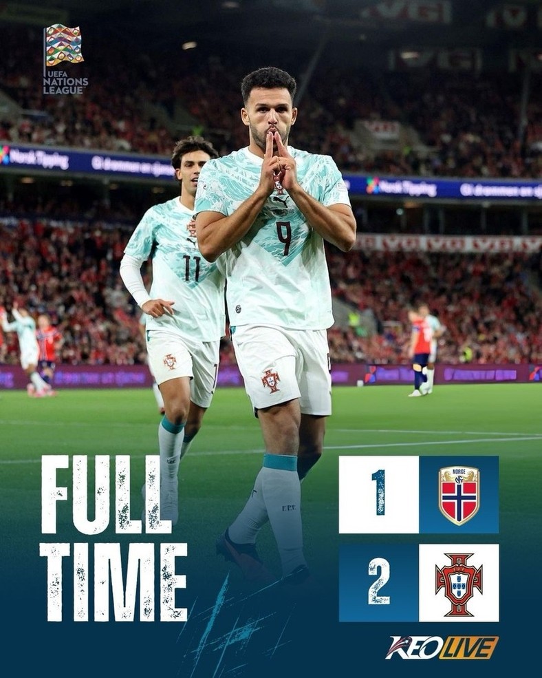 Na Uy 1-2 Bồ Đào Nha | Keolive