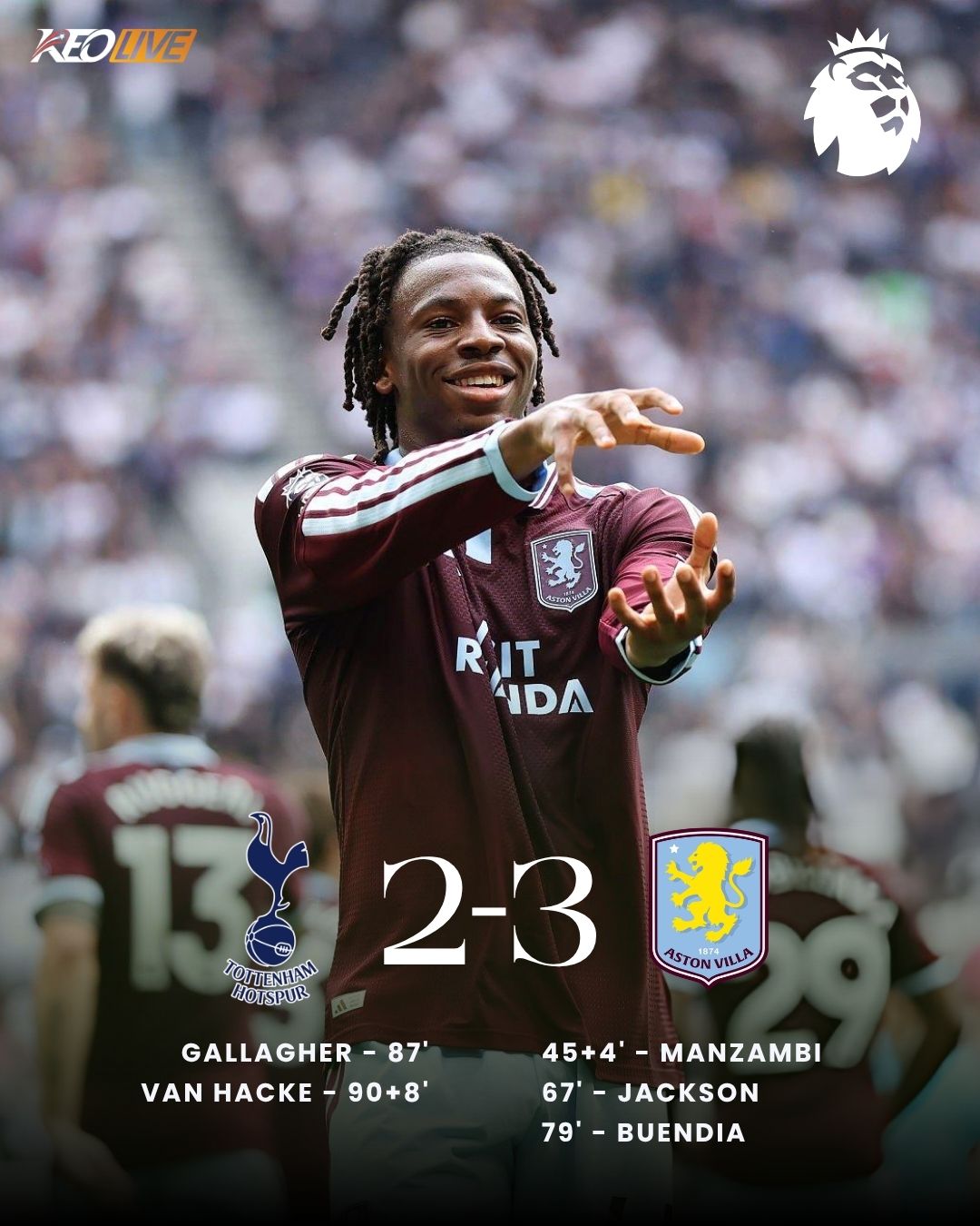 Tottenham 2-3 Aston Villa | Keolive