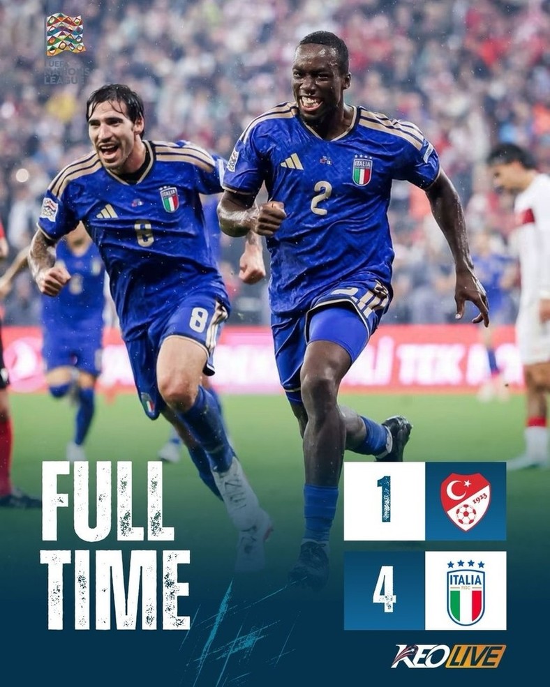 Thổ Nhĩ Kỳ 1-3 Italy | Keolive