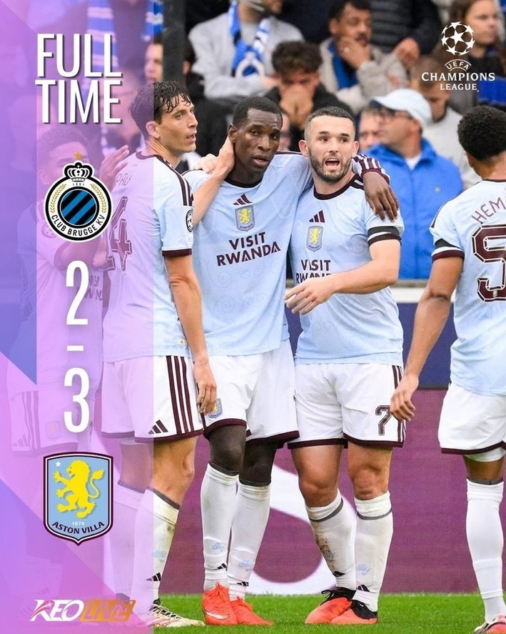 Club Brugge 2-3 Aston Villa | Keolive