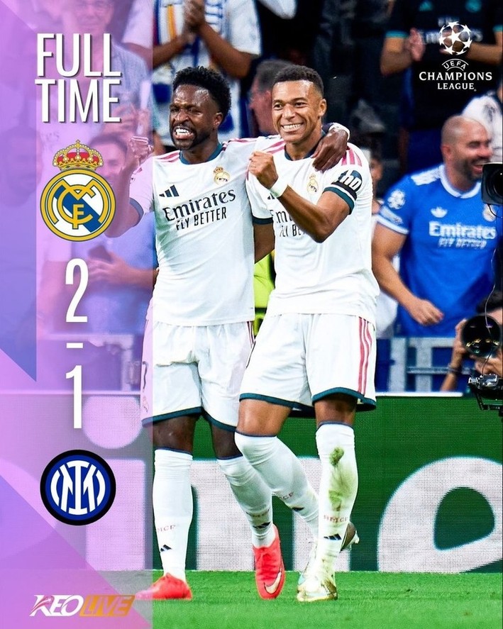 Real Madrid 2-1 Inter Milan | Keolive