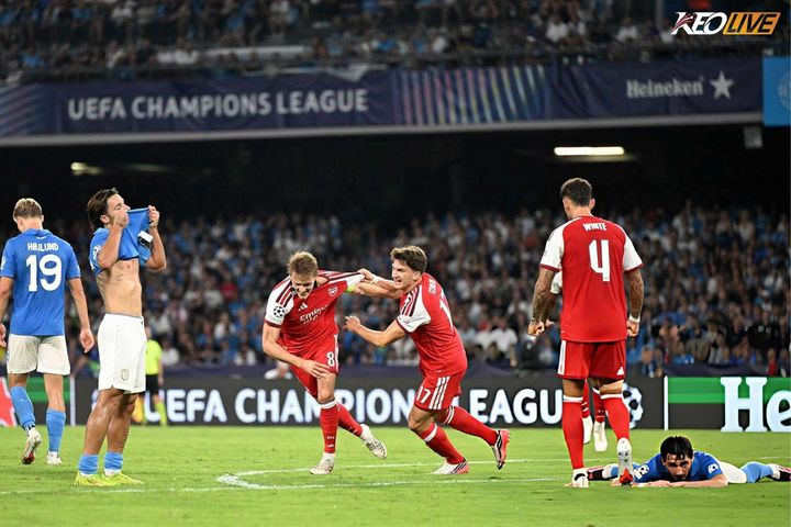 Mô tả hình ảnh cho bài viết Odegaard tỏa sáng, Pháo thủ thắng tối thiểu trận ra quân Champions League