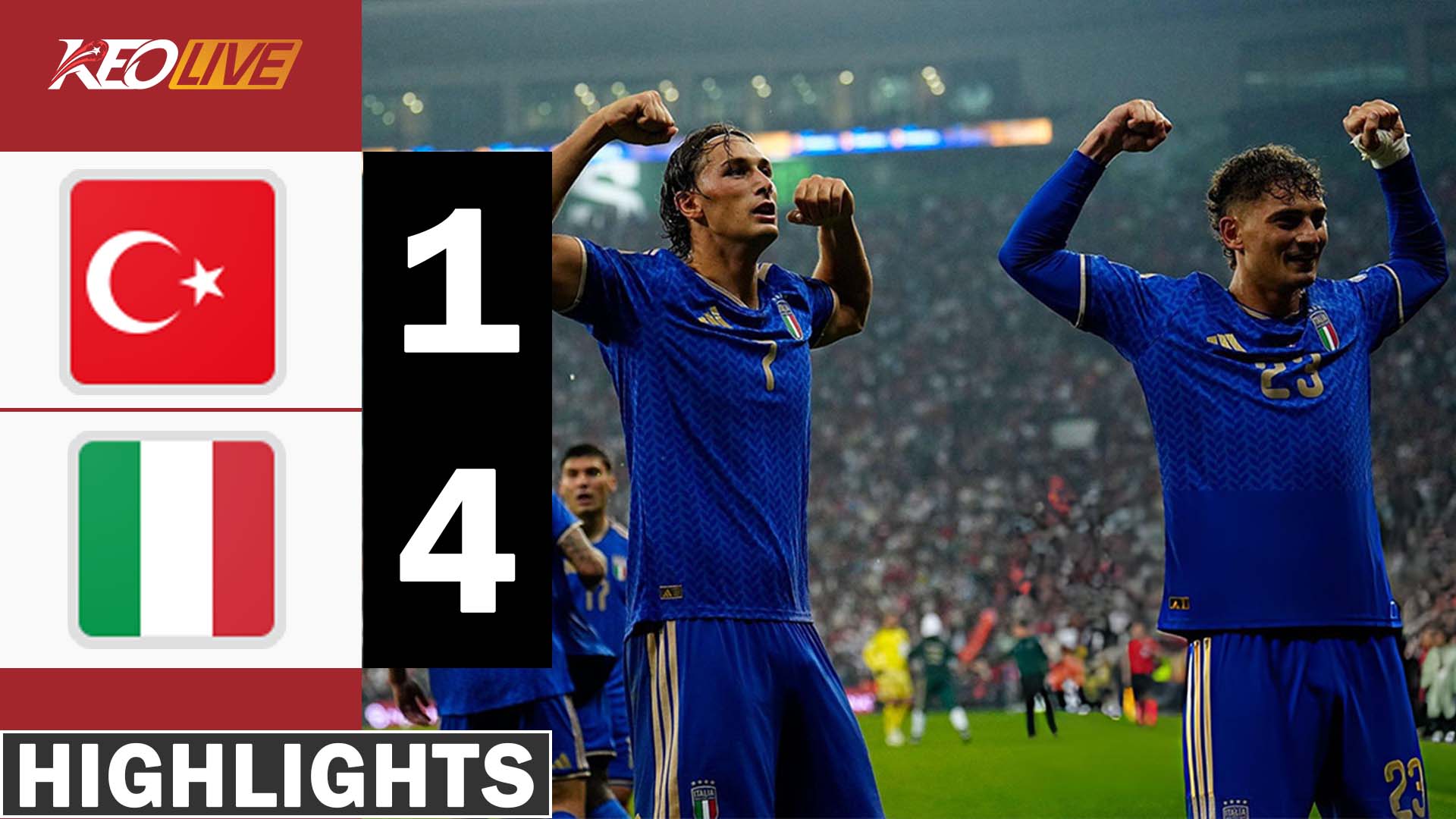 HIGHLIGHTS THỔ NHĨ KỲ - ITALIA | SẮC XANH RỰC CHÁY TRONG NGÀY MƯA NẶNG HẠT | NATIONS LEAGUE 26-27