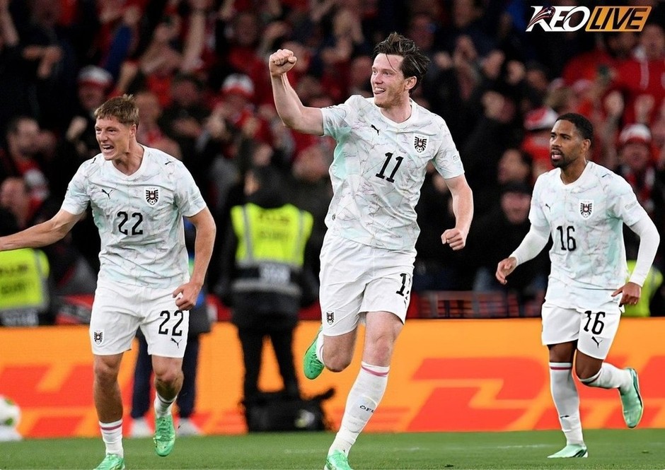 Alexander Prass ghi bàn rút ngắn tỷ số cho Áo trong trận hòa 2-2 trước Cộng hòa Ireland | Keolive