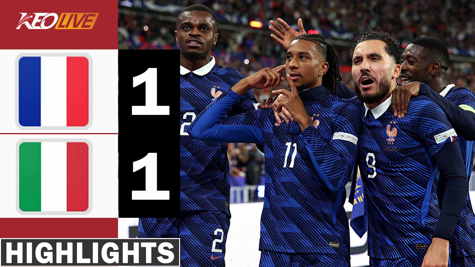 HIGHLIGHTS PHÁP - ITALY | SIÊU PHẨM ĐÁ PHẠT CỦA OLISE, TỘI ĐỒ HÀNG PHÒNG NGỰ | NATIONS LEAGUE 26-27