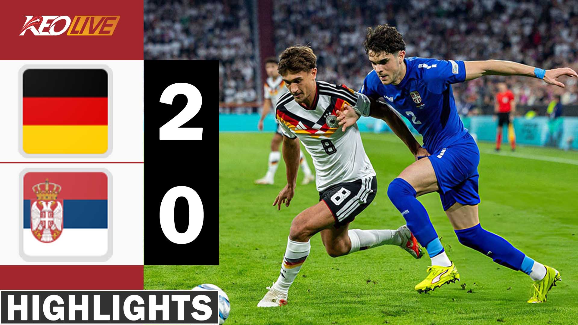 HIGHLIGHTS ĐỨC - SERBIA | WIRTZ RỰC SÁNG, THẮNG LỢI ĐẦU TIÊN CHO KLOPP | NATIONS LEAGUE 26-27