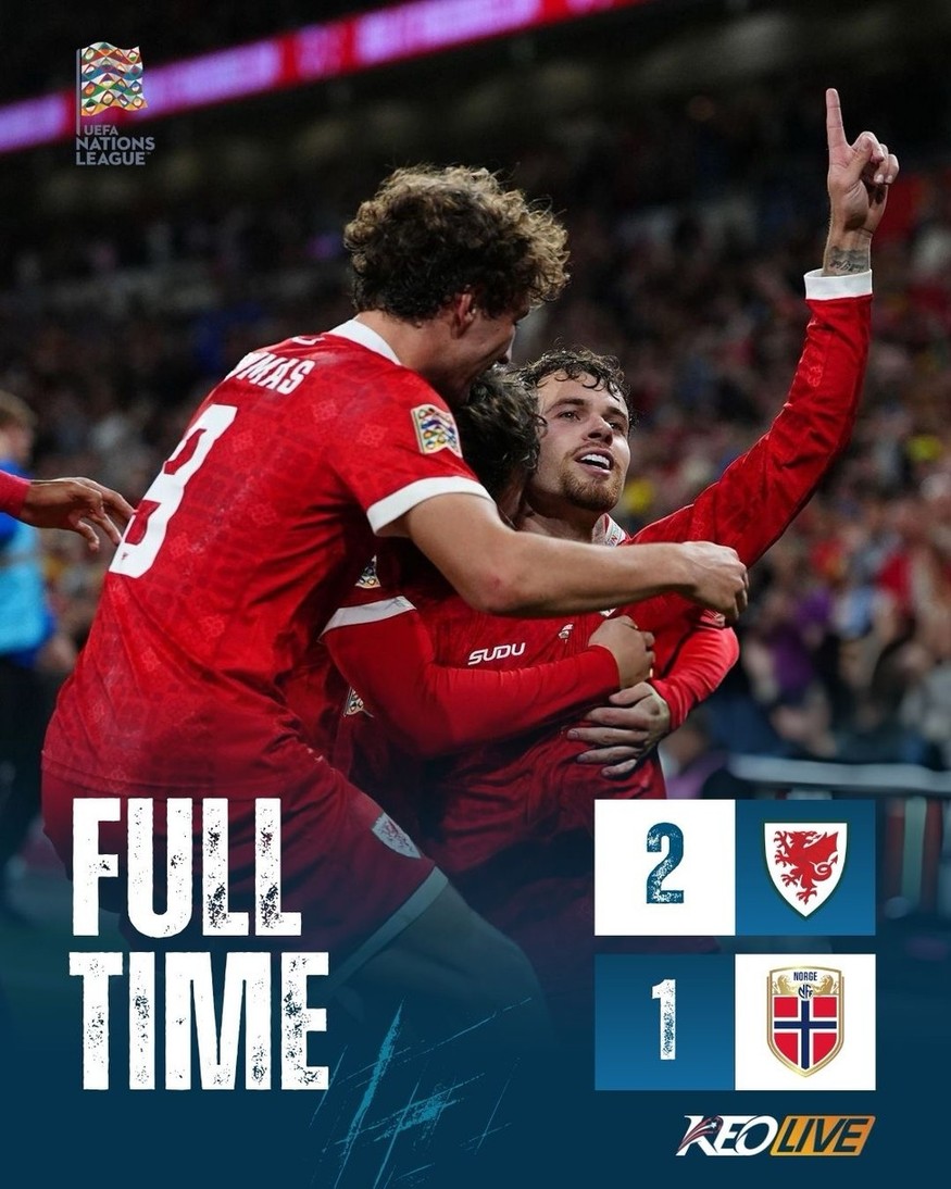 Wales 2-1 Na Uy | Keolive