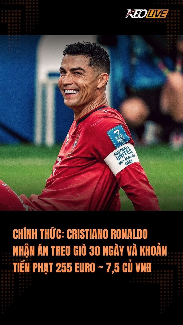 CRISTIANO RONALDO CHỈ MẤT 39 GIÂY ĐỂ KIẾM ĐỦ TIỀN NỘP PHẠT! 