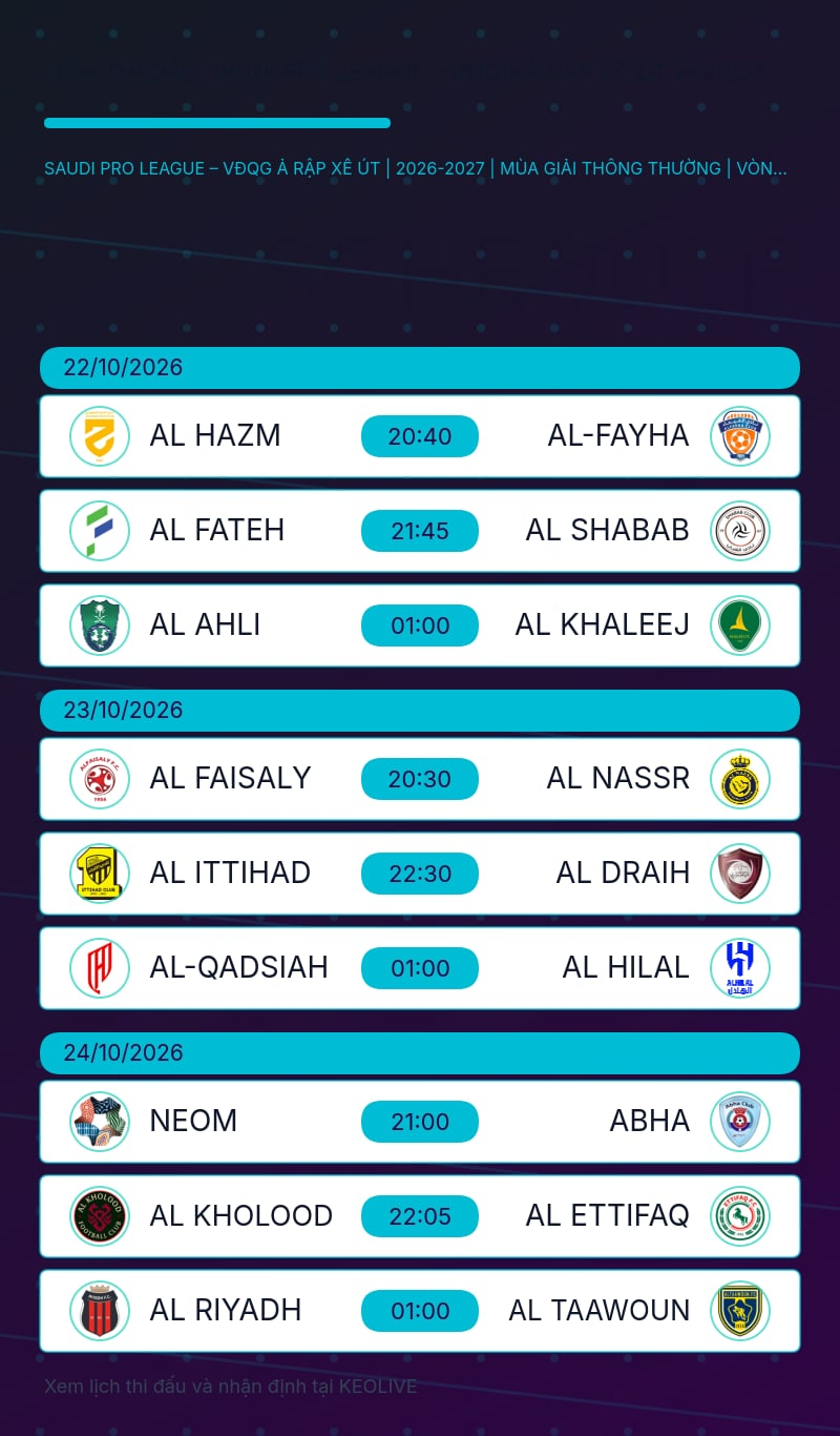 Hình ảnh minh họa cho bài viết Lịch thi đấu Saudi Pro League vòng 11: Đại chiến top 2
