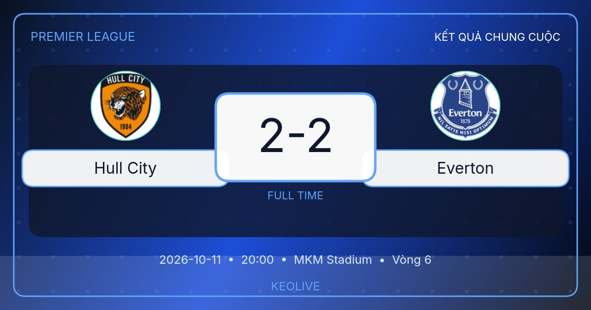 Hình ảnh cho bài Hull City 2-2 Everton: Belloumi cứu điểm trong hiệp hai