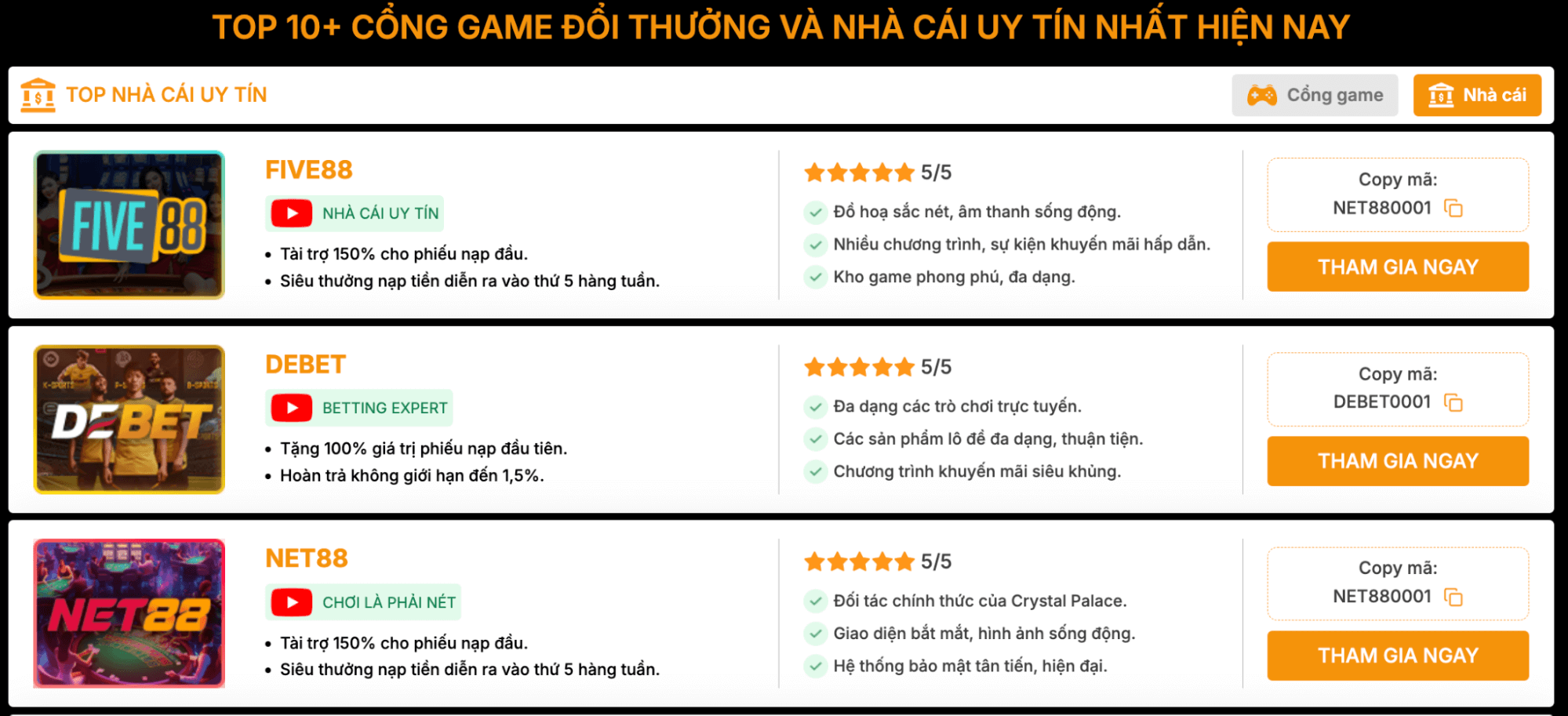 Câu hỏi thường gặp về tiêu chí đánh giá cổng game và nhà cái